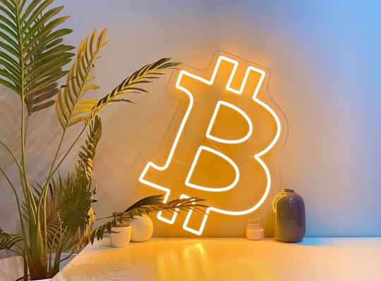 Bitcoin Sign – Neon Garage